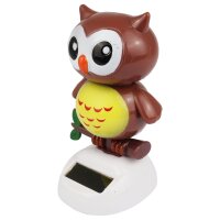 Wackelfigur Solar - Eule - braun
