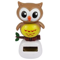 Wackelfigur Solar - Eule - beige