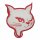 Patch - Cats Head twinkling - red-white
