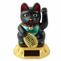 Lucky cat - Maneki Neko - Waving cat - solar - round socket - 10,5 