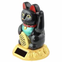 Lucky cat - Maneki Neko - Waving cat - solar - round...
