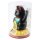 Glückskatze - Maneki-neko - Winkekatze Solar - runder Sockel - 10,5 cm - schwarz