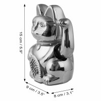 Glückskatze - Maneki-neko - Winkekatze - 15 cm - gold matt