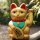 Glückskatze - Maneki-neko - Winkekatze - 15 cm - gold matt