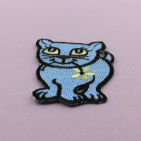 Patch - Cat with flower blue