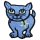 Patch - Cat with flower blue