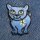 Patch - Cat with flower blue