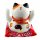 Lucky cat - Porcelain 15,5 cm white - High quality Maneki Neko - Waving cat 01