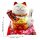 Lucky cat - Porcelain 15,5 cm white - High quality Maneki Neko - Waving cat 01