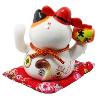 Glückskatze - Maneki-neko - Winkekatze aus Porzellan...