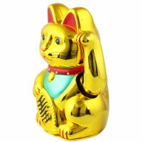 Lucky cat - Maneki Neko - Waving cat - 13 - gold