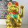 Glückskatze - Maneki-neko - Winkekatze - 13 cm - gold