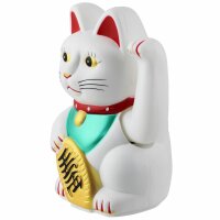 Lucky cat - Maneki Neko - Waving cat - 13 - white