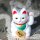 Lucky cat - Maneki Neko - Waving cat - 13 - white
