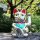 Lucky cat - Maneki Neko - Waving cat - 15 cm - silver