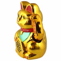 Lucky cat - Maneki Neko - Waving cat - 18 cm - gold