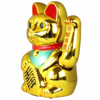 Glückskatze - Maneki-neko - Winkekatze - 40 cm - gold