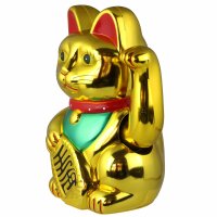 Lucky cat - Maneki Neko - Waving cat - 25 cm - gold