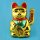 Glückskatze - Maneki-neko - Winkekatze - 35 cm - gold