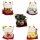 Ceramic Kittens - Little Lucky Cats - White - Set of 5 - 3
