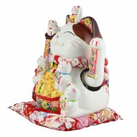 Glückskatze - Maneki-neko - Winkekatze aus Porzellan...