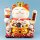 Lucky cat - Porcelain 30 cm white - High quality Maneki Neko - Waving cat 06