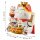 Lucky cat - Porcelain 30 cm white - High quality Maneki Neko - Waving cat 06