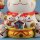 Lucky cat - Porcelain 30 cm white - High quality Maneki Neko - Waving cat 06