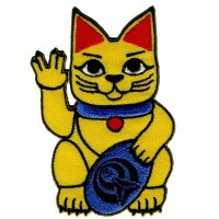 Aufnäher - Winkekatze - vulkanischer Gruß - Patch