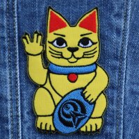 Patch - Lucky Cat - Maneki Neko - volcanic greeting - patch