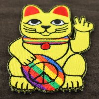 Patch - Lucky Cat - Maneki Neko - Peace sign - Patch