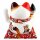 Lucky cat - Porcelain 21,5 cm white - High quality Maneki Neko - Waving cat 03