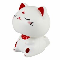 Solar Wobble Figure - nodding head - cat - white