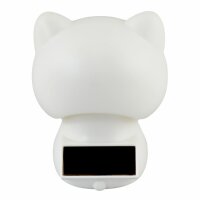 Solar Wobble Figure - nodding head - cat - white