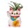 Blumentopf Pflanzgefäß Übertopf Vase - Maneki Neko Glückskatze - Keramik weiß