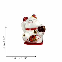 Ceramic Kittens - Little Lucky Cats - White - Set of 5 - 5