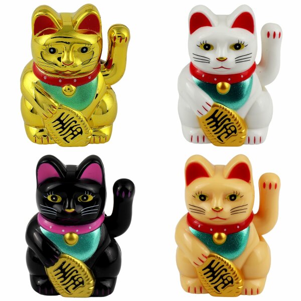 Lucky cat Mini Maneki-Neko classic solar 5cm waving cat Lucky Cat