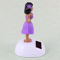 Armaturenbrett Wackelfigur Hula lila Frau Solar Hawaiian Hula Girl tanzend