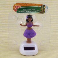 Armaturenbrett Wackelfigur Hula lila Frau Solar Hawaiian Hula Girl tanzend