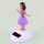 Armaturenbrett Wackelfigur Hula lila Frau Solar Hawaiian Hula Girl tanzend