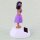 Armaturenbrett Wackelfigur Hula lila Frau Solar Hawaiian Hula Girl tanzend