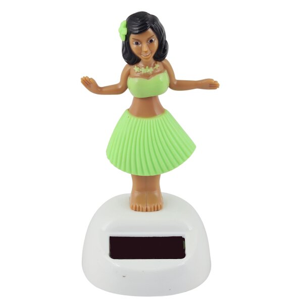 Wobble figure hula green-hell-green woman solar hawaiian hula girl dancing