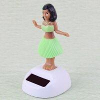 Wobble figure hula green-hell-green woman solar hawaiian hula girl dancing