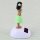 Wobble figure hula green-hell-green woman solar hawaiian hula girl dancing