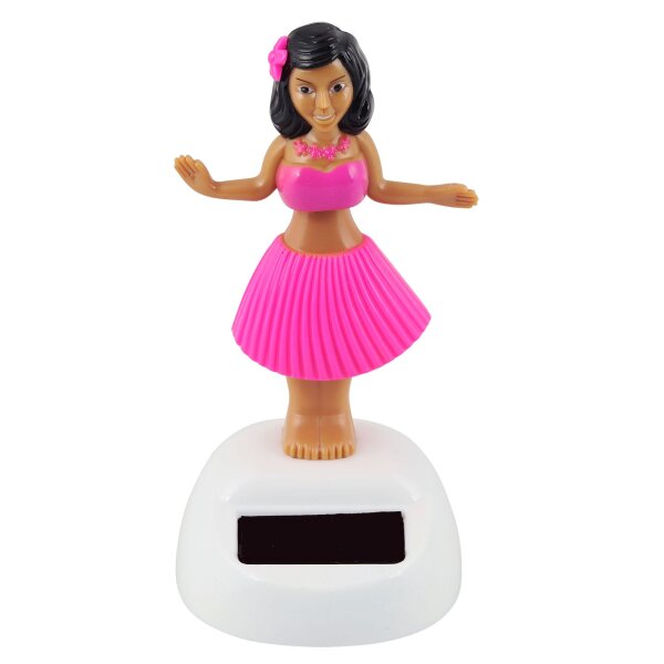Armaturenbrett Wackelfigur Hula pink Frau Solar Hawaiian Hula Girl tanzend