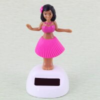 Armaturenbrett Wackelfigur Hula pink Frau Solar Hawaiian Hula Girl tanzend