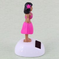 Armaturenbrett Wackelfigur Hula pink Frau Solar Hawaiian Hula Girl tanzend