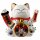 Lucky cat Maneki-neko waving cat made of porcelain 26cm white waving cat