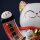 Lucky cat Maneki-neko waving cat made of porcelain 26cm white waving cat