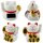 Lucky cat Mini Maneki-neko prosperity solar 5cm waving cat
